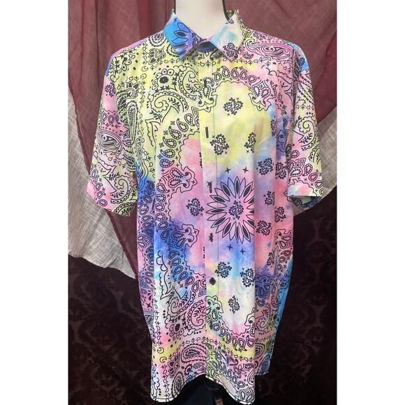 Tye dye button up - Picture 1 of 8